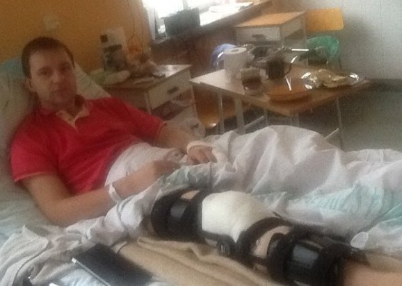 Поранений на Майдані лучанин лікується в Польщі й сподівається на операцію в США. ФОТО