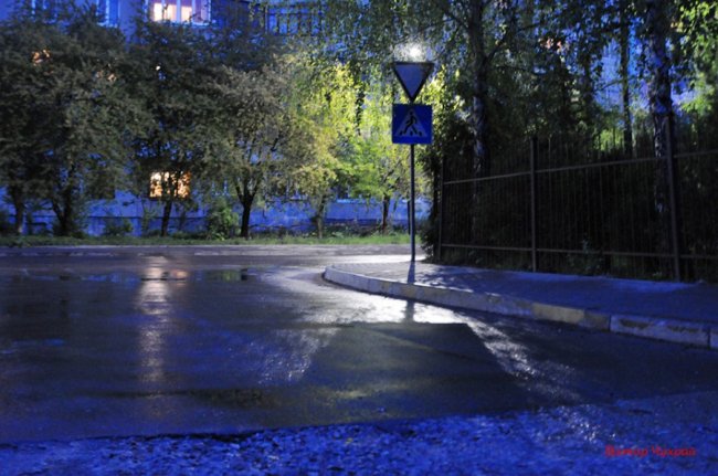 Дощ і світло ліхтарів: магічний вечірній Луцьк на світлинах волинського фотографа