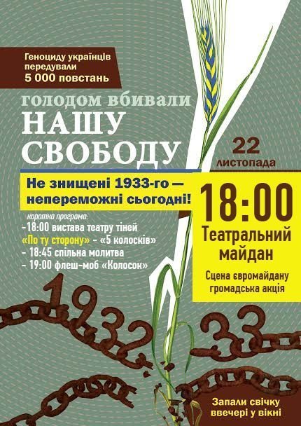 У Луцьку вшановуватимуть померлих під час Голодомору