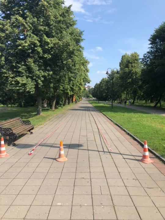 У луцькому парку розпочали ремонтувати центральну алею. ФОТО