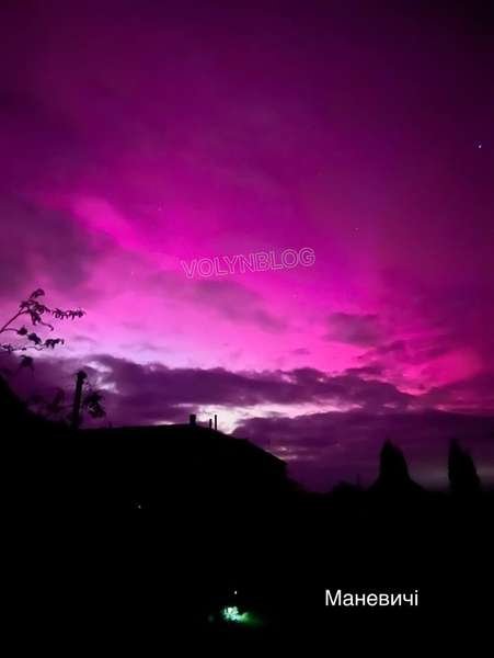 На Волині можна було побачити Північне сяйво 