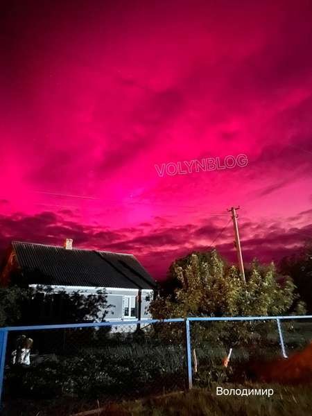 На Волині можна було побачити Північне сяйво 