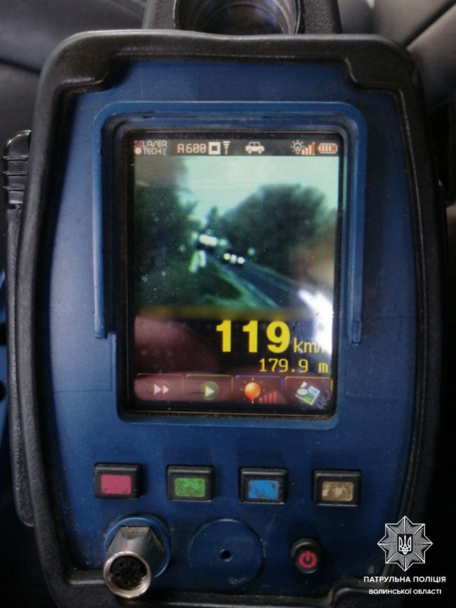 На Волині затримали водія, який вдвічі перевищив швидкість