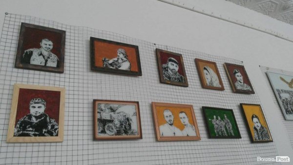 Воїни та янголи: волинський айдарівець презентував виставку картин