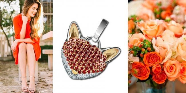 Срібний підвіс «Лисичка» з фіанітами