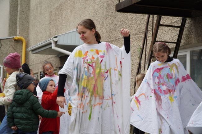 У Луцьку влаштували яскравий мистецький перформанс. ФОТО