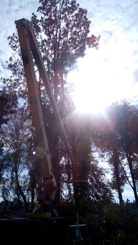 Сільське кладовище на Волині розчистили від аварійних дерев. ФОТО