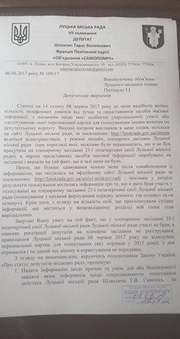 Луцький депутат просить пояснити, чому його картка «голосувала»