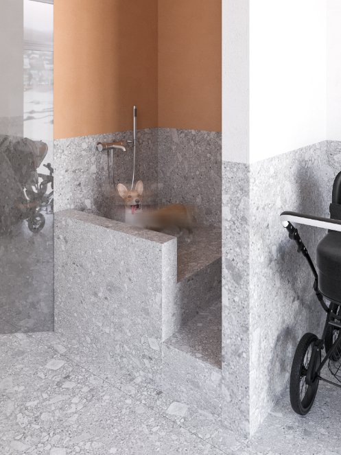 Релакс-зона та душ для собак: показали, яким буде паблік-спейс у ЖК «Амстердам»*