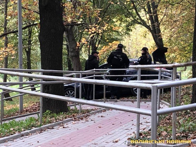 У Луцьку на ЛПЗ водій під наркотиками заїхав у сквер. ФОТО