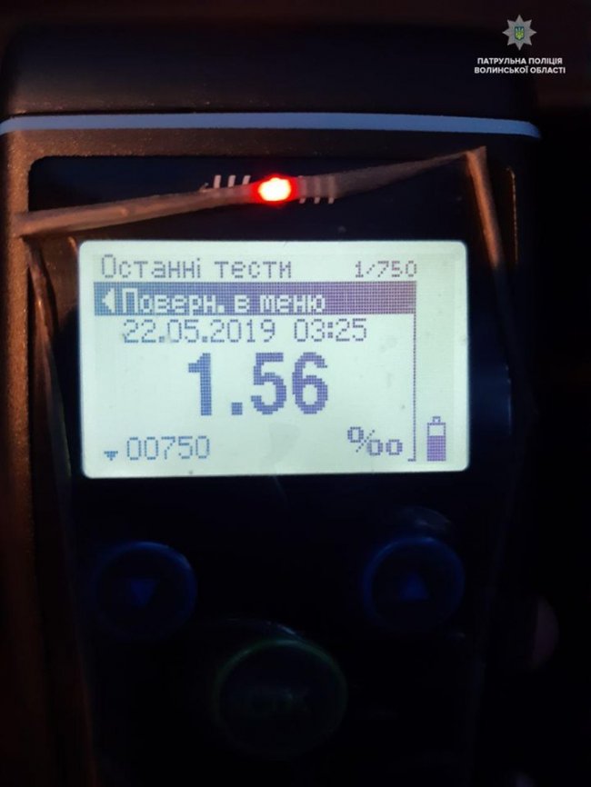 Нетверезий водій хотів відкупитись від луцьких патрульних. ФОТО. ВІДЕО