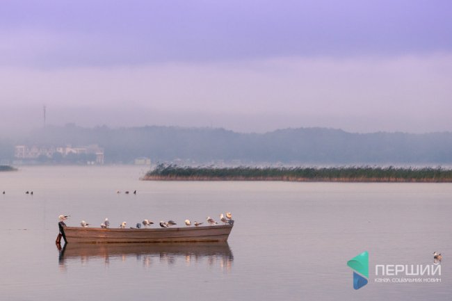 Опублікували фото оповитого туманом Світязю з висоти пташиного польоту