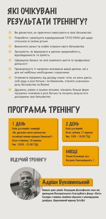 На фестивалі «ТатоФест» у Луцьку виступить київський експерт з питань сім'ї