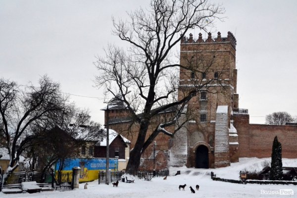 Фото снігового ранку в Луцьку