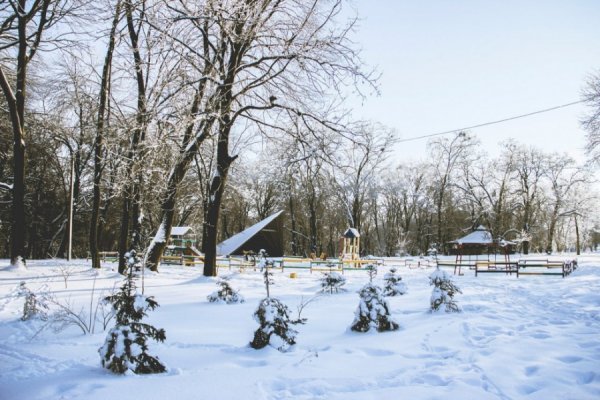 Волинське містечко перетворилося у засніжену казку
