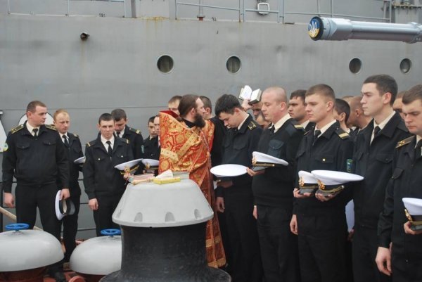 Священики з Волині на борту корвету «Луцьк». ФОТО