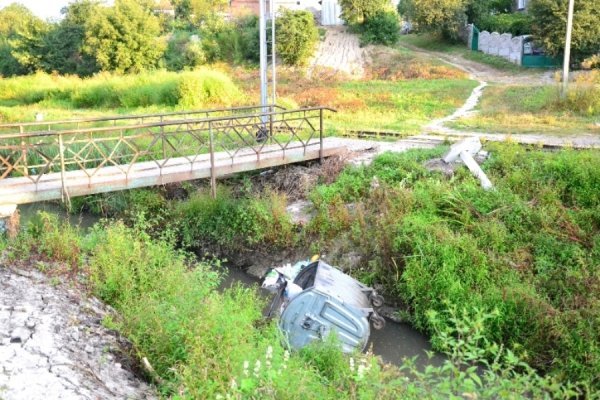 Нічні витівки по-луцьки: викинули у річку контейнер зі сміттям. ФОТО