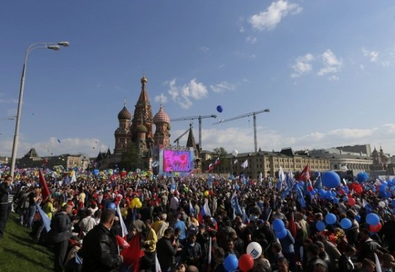 Москва на Першотравень: марш в стилі СРСР. ФОТО