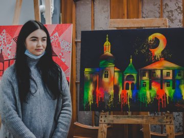 У храмі поблизу Луцька відбулась виставка картин юних художників. ФОТО