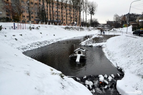 Фото снігового ранку в Луцьку