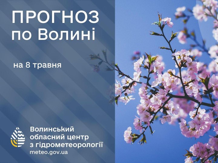 Якою буде погода у Луцьку та на Волині 8 травня