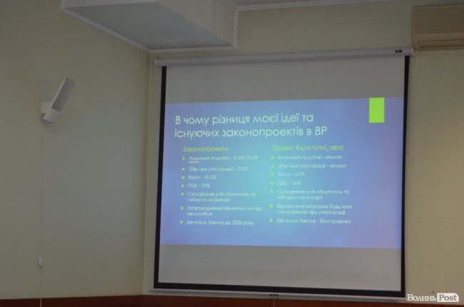«Доступні авто»: у Луцьку презентували проект легалізації «євроблях»