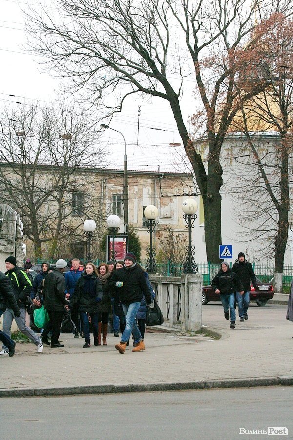 Студентський хід на підтримку євроінтеграції у Луцьку. ФОТО
