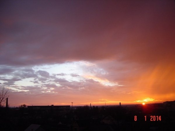 Захід сонця в Луцьку. ФОТО