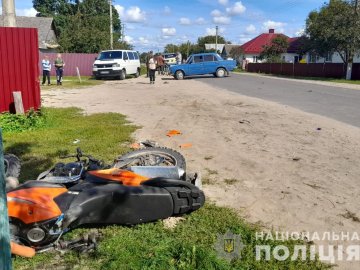 В аварії на Волині постраждав мотоцикліст, хлопець – у реанімації