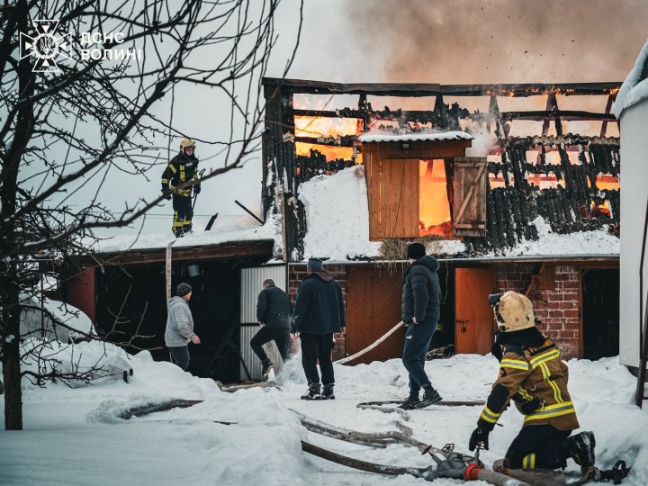 На Волині горів хлів