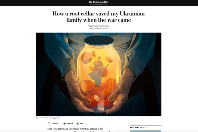 «Як погріб урятував мою українську родину, коли прийшла війна». Українка написала статтю для «The Washington Post»