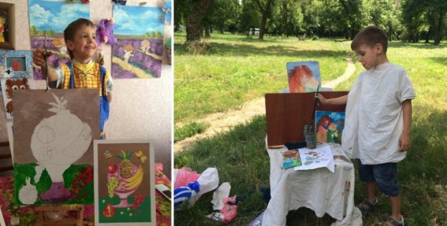 У Луцьку відкрили виставку картин першокласника