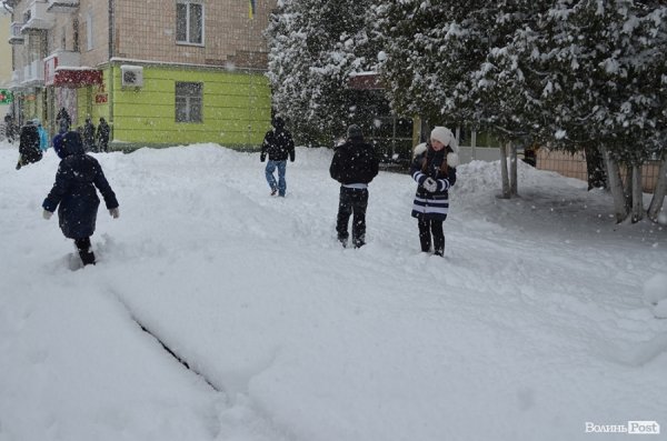 Снігопад у Луцьку. ФОТО