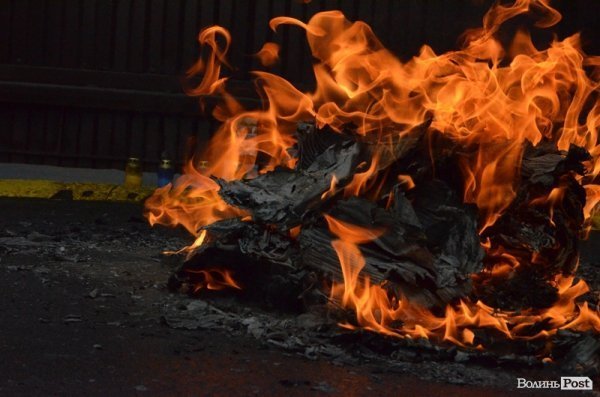 У Луцьку спалили «труну Партії регіонів». ФОТО. ВІДЕО