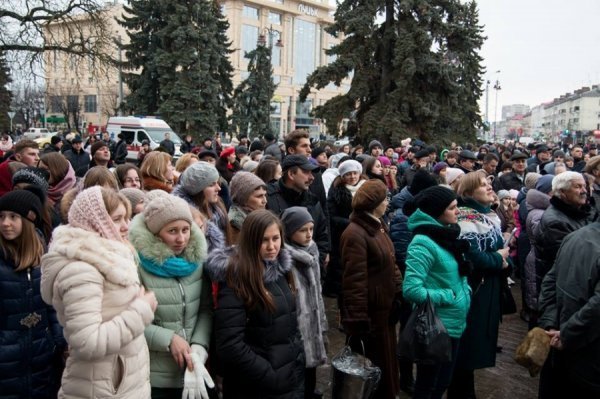Як у центрі Луцька протестанти святкували Різдво