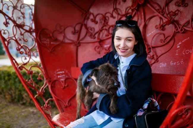 Галина Падалко – телеведуча з собачкою Жустін