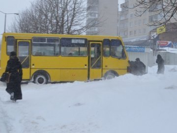 Снігові «страждання» пасажирів Луцька. ФОТО