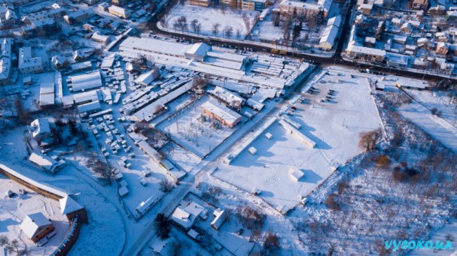Засніжений Луцьк показали з висоти. ФОТО
