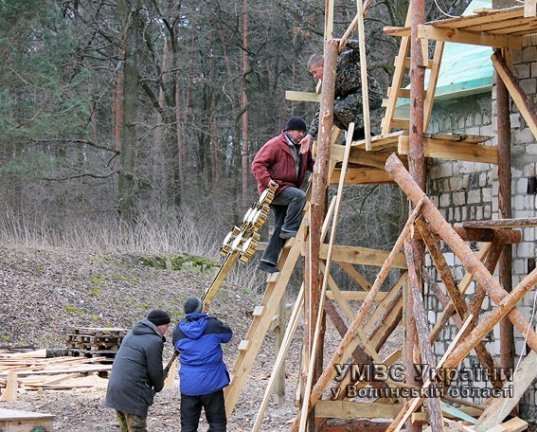 На Волині встановили хрест на міліцейській церкві. ФОТО