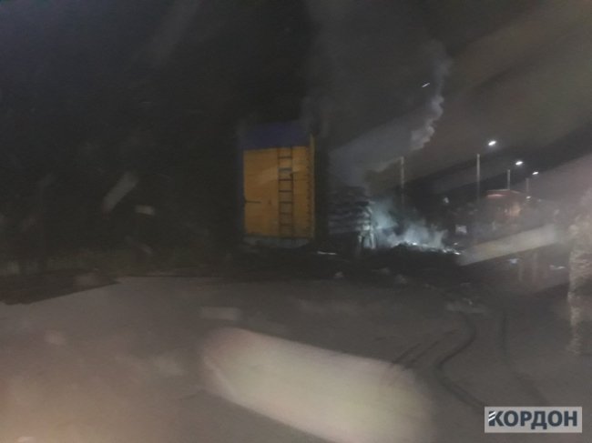 На Волині горіла фура з вугіллям. ФОТО