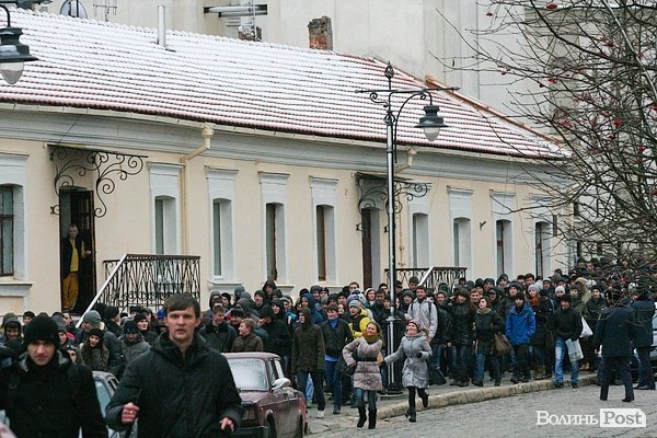 Студентський хід на підтримку євроінтеграції у Луцьку. ФОТО