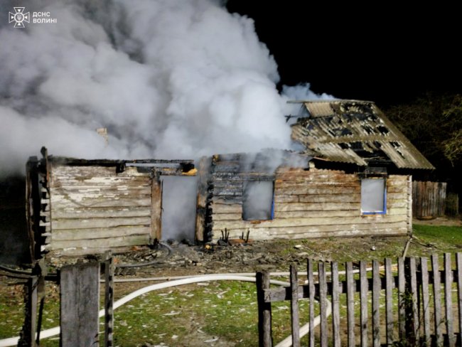 На Волині вночі горів житловий будинок
