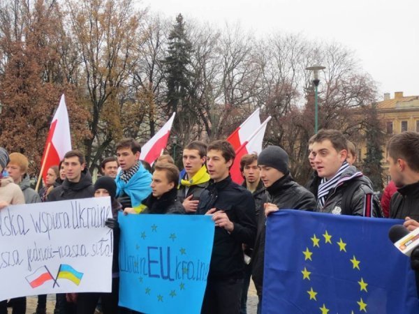 Українці влаштували євромітинг в Любліні. ФОТО. ВІДЕО
