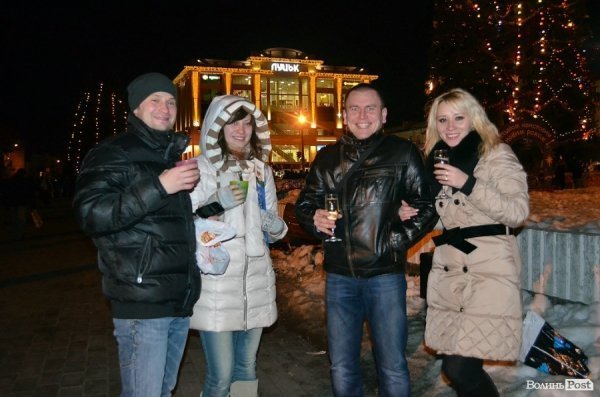 Як у центрі Луцька зустрічали Новий рік. ФОТО