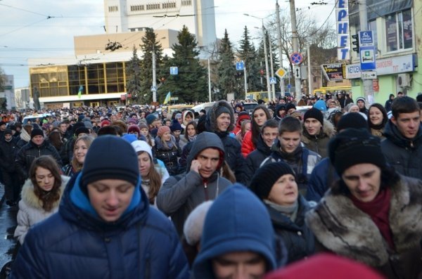 Студентський мітинг у Луцьку. ФОТО. ВІДЕО