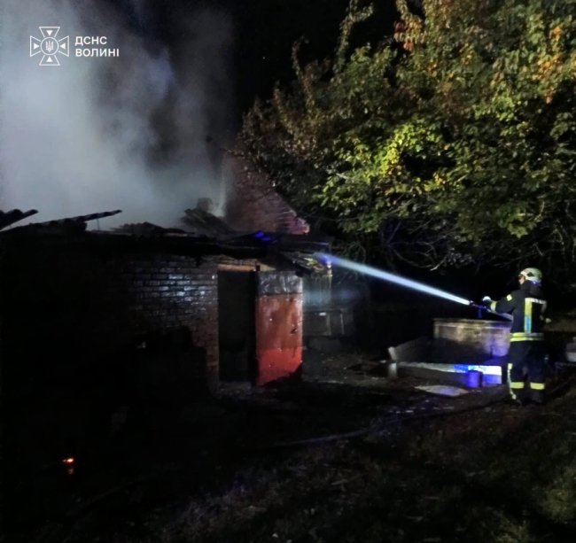 На Волині горів житловий будинок