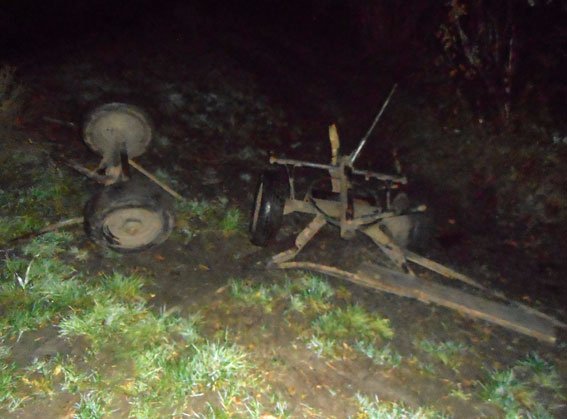 На Рівненщині п’яний на «бляхах» наїхав на віз 