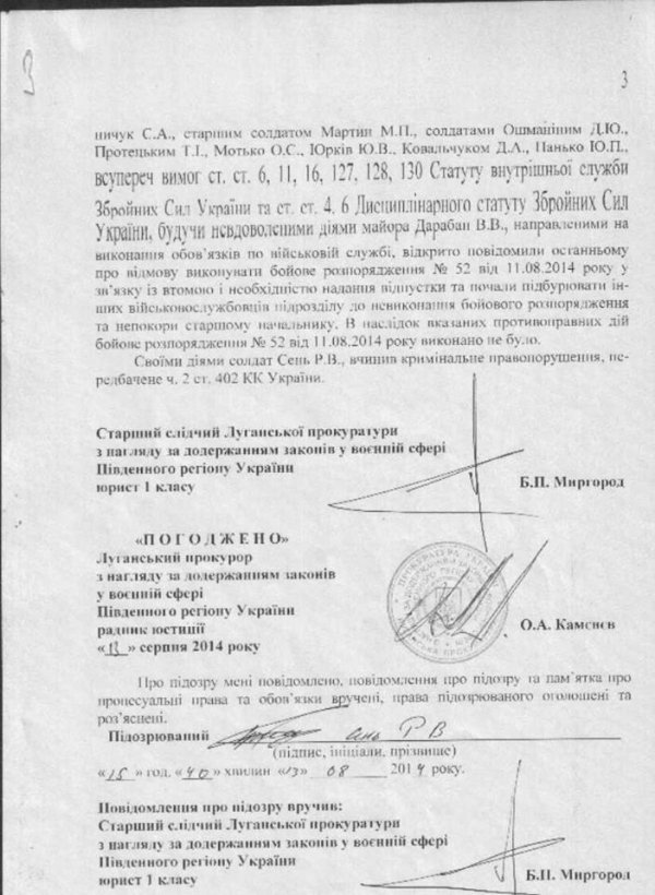 Опублікували документи, на підставі яких посадили за грати солдат-волинян