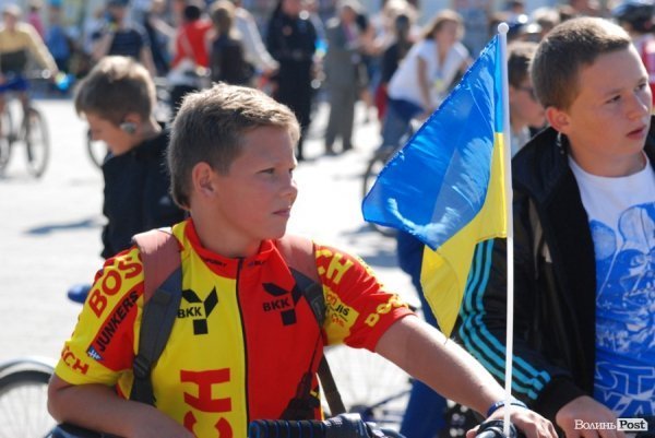 Велопробіг до Дня Незалежності в Луцьку. ФОТО