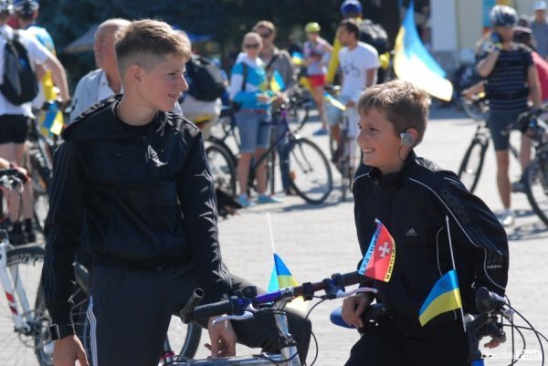 Велопробіг до Дня Незалежності в Луцьку. ФОТО